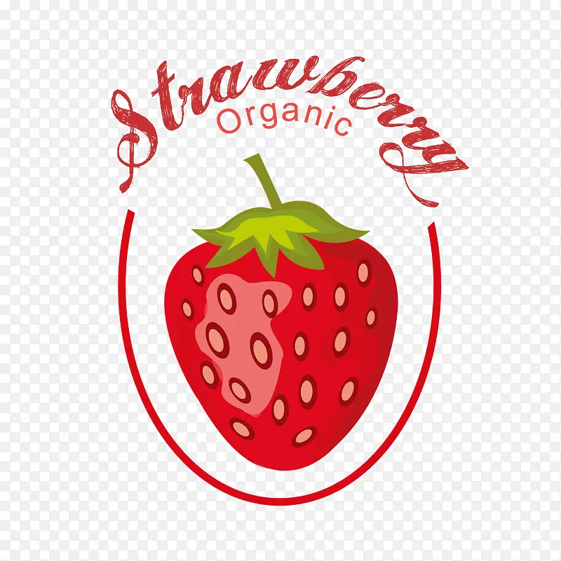 手绘草莓图标