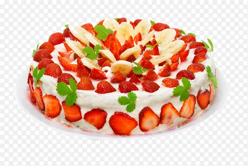 香蕉草莓蛋糕