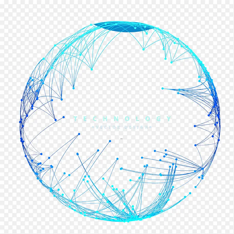 蓝色创意球状科技背景矢量素材