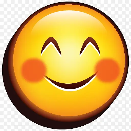 Emoji脸红图标