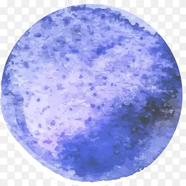 水彩绘行星矢量素材