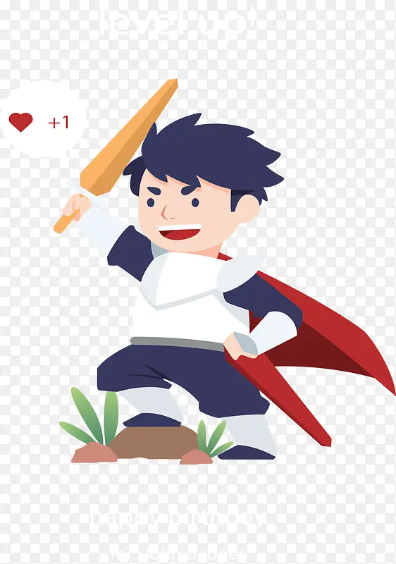 勇猛的骑士生日卡