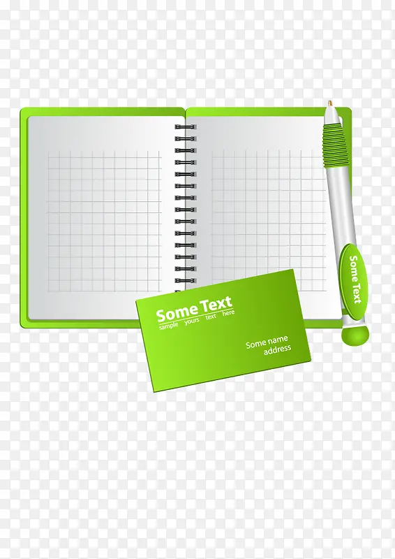 绿色封面的笔记本素材