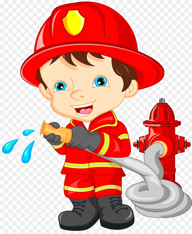 卡通消防队员