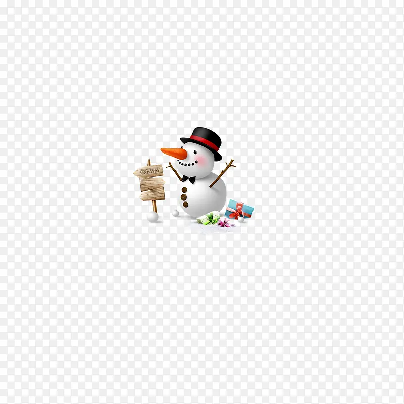 卡通小雪人