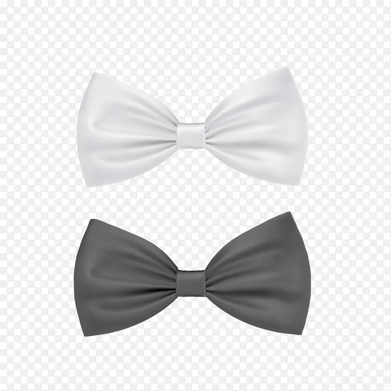 黑白色蝴蝶结和领结