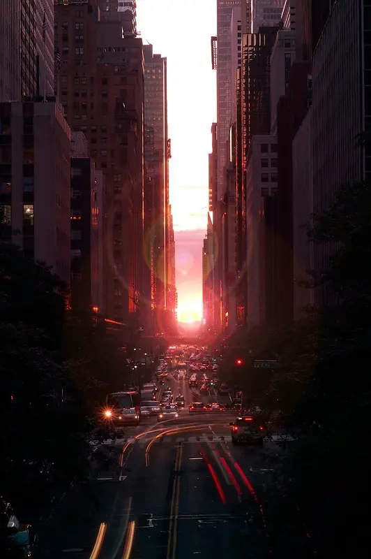 曼哈顿悬日美景奇观