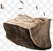 木块木桩劈开的木桩
