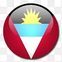 安提瓜和巴布达国旗国圆形世界旗