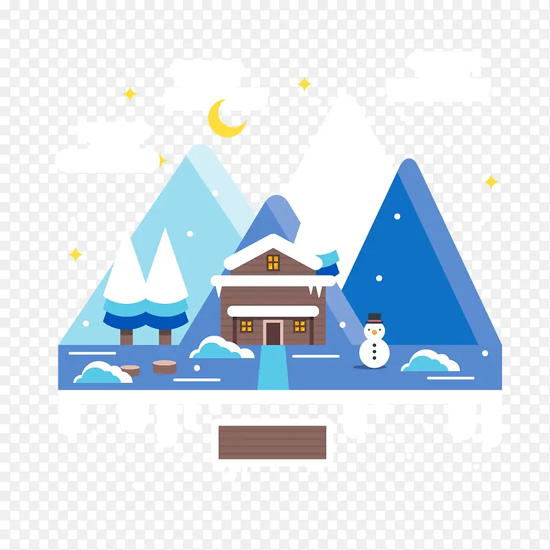 矢量雪景