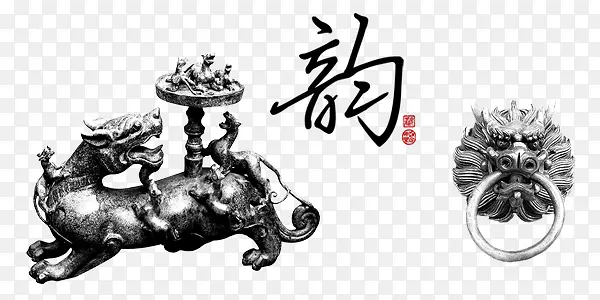 中国风收藏品门环