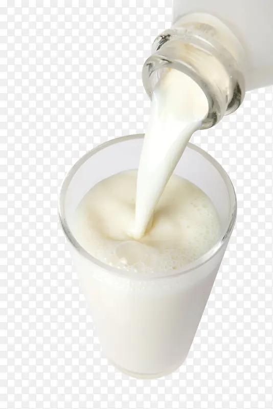 白色流动牛奶饮品