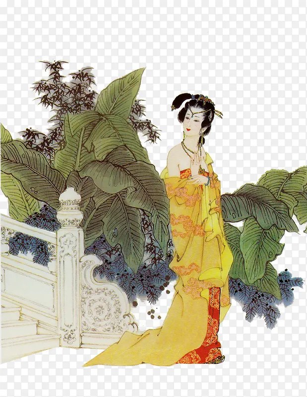 中国古代免抠仕女图