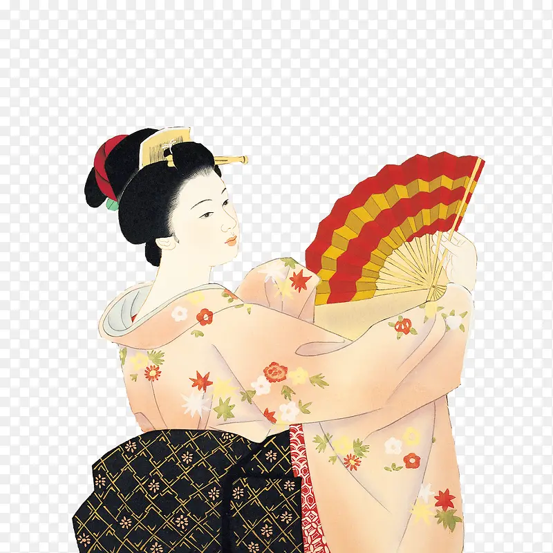日本舞蹈仕女图