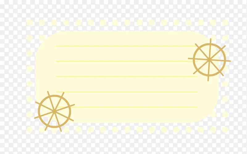 矢量黄色日记本边框素材