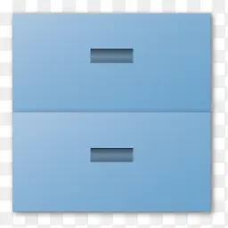 蓝色的文件柜图标