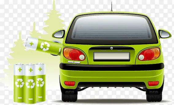 绿色混合动力汽车