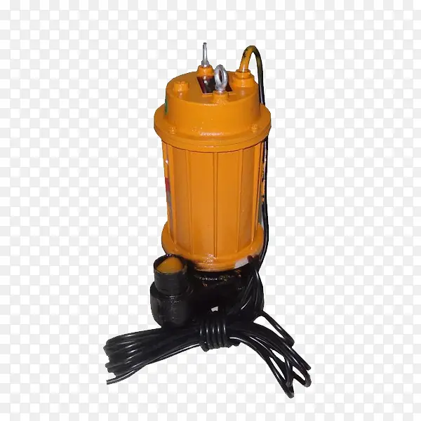 橙色带电线潜水泵