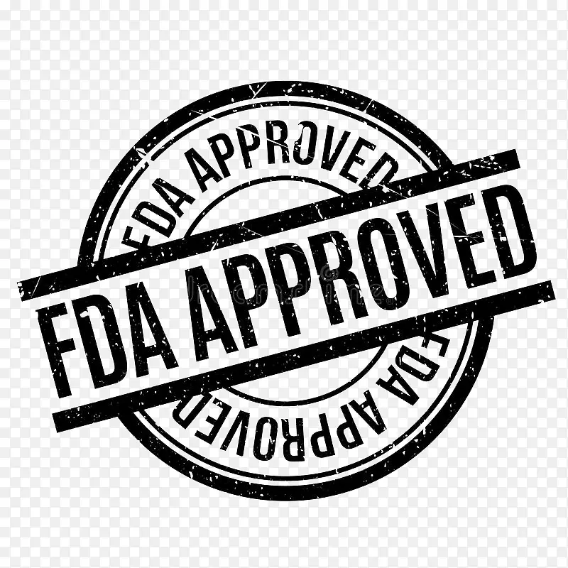 黑色大气企业FDA认证标志免抠图