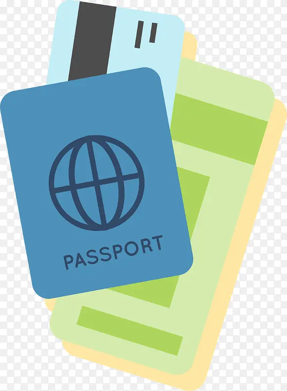 护照签证旅游矢量图