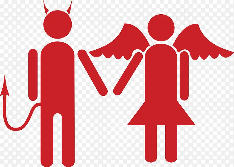 恶魔天使爱情图标矢量图PNG图片素材下载_图片编号qgljjlxz-免抠素材网