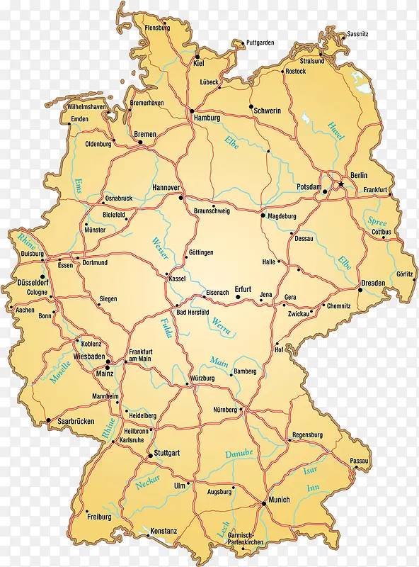 德国联邦地图