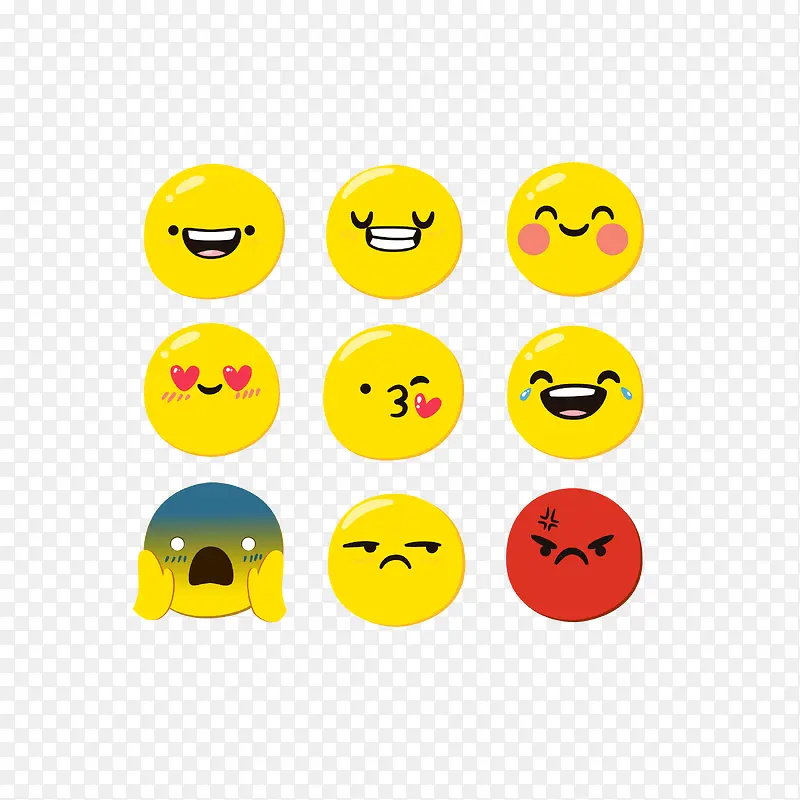 矢量EMOJI简约手绘表情包