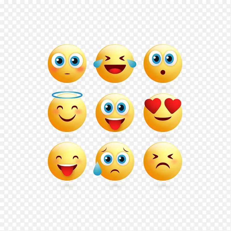 矢量EMOJI精致笑脸卡通表情包PNG图片素材下载_图片编号yvmrrawx-免抠素材网