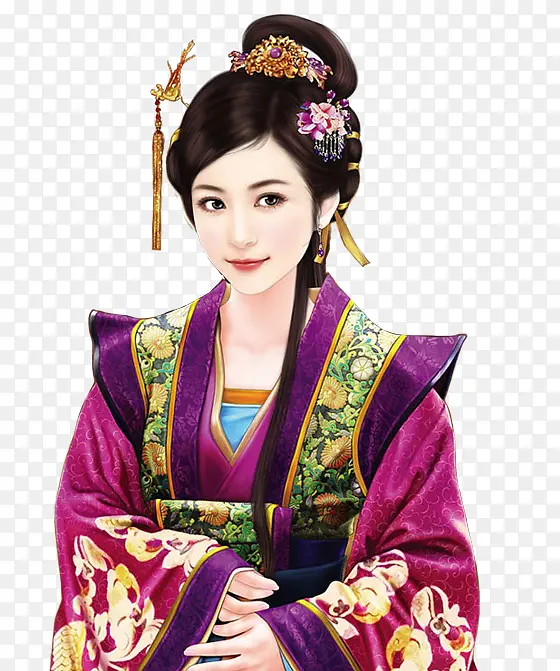 盛装宫廷女子古风立绘