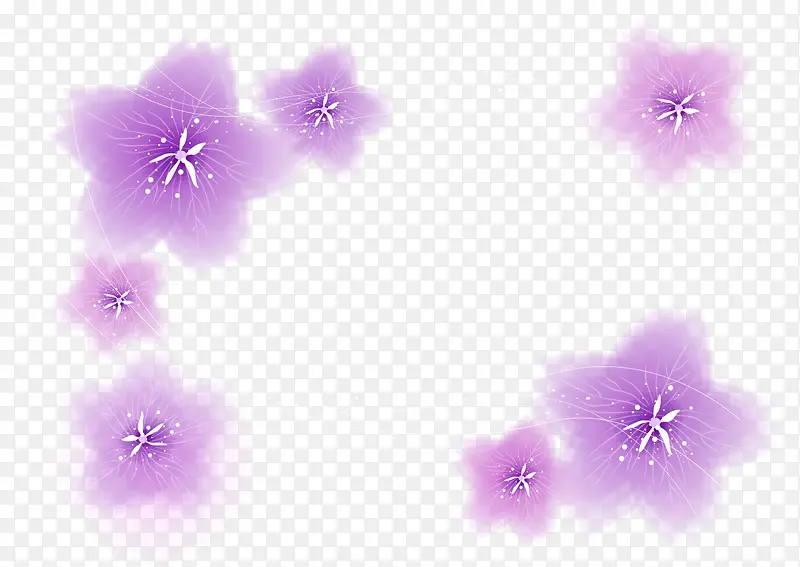 紫色梦幻矢量花纹装饰素材