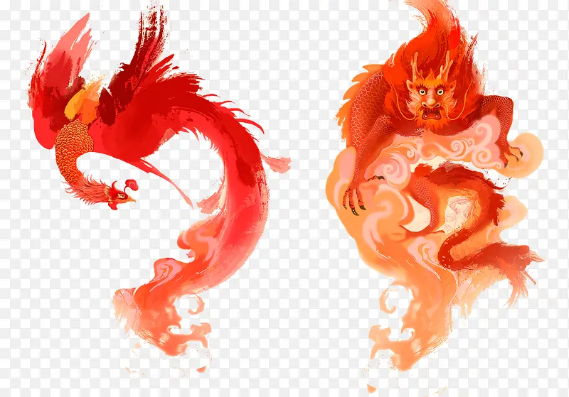 凤凰神龙PNG图片素材下载_图片编号yrmgxoeo-免抠素材网
