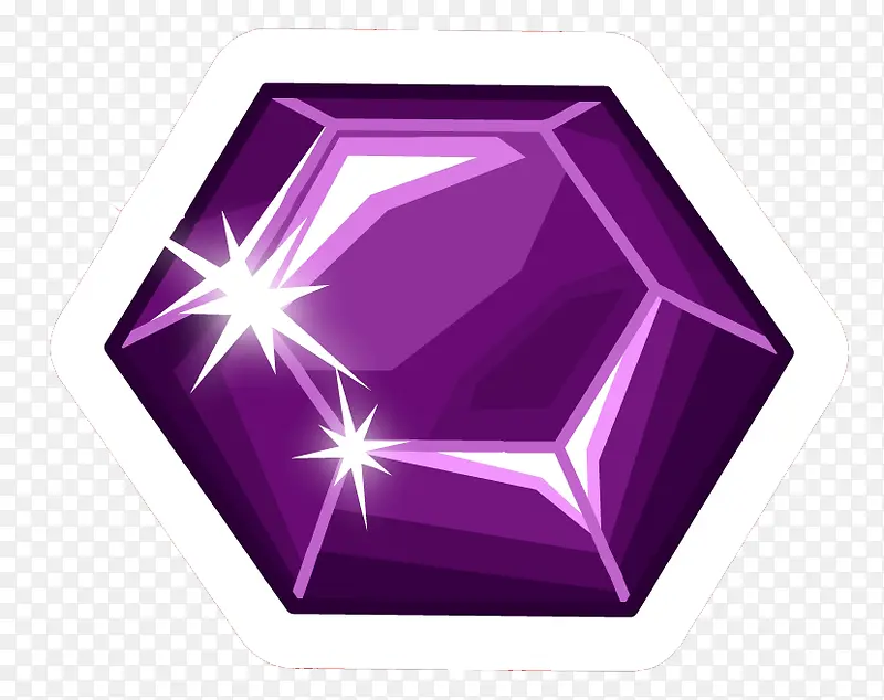 六角形紫钻石
