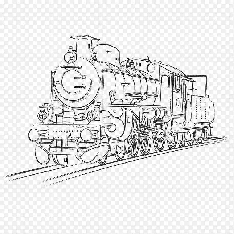 玩具火车线框图