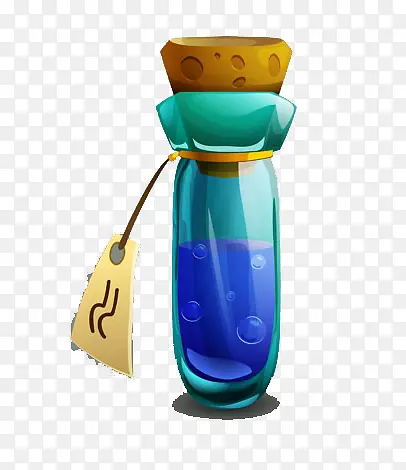 蓝色药瓶