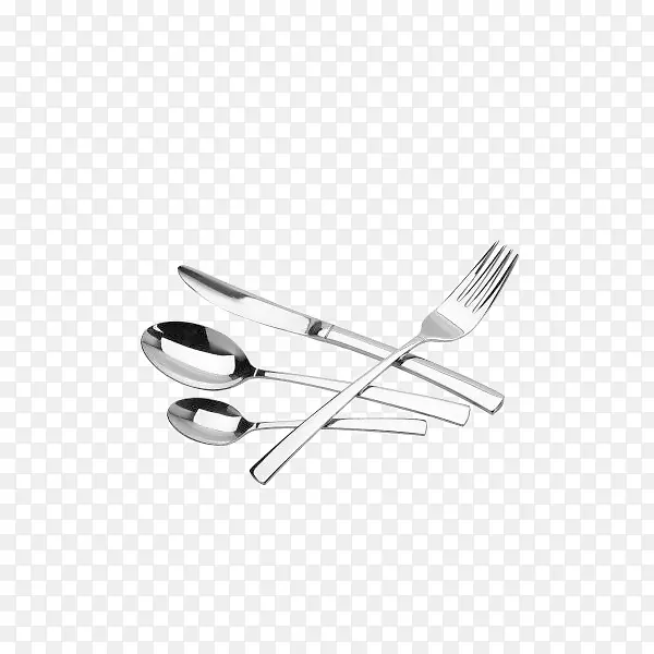 不锈钢刀叉勺餐具四件套-加厚-