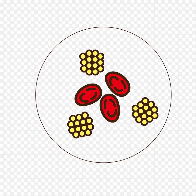 卡通血滴细胞矢量图