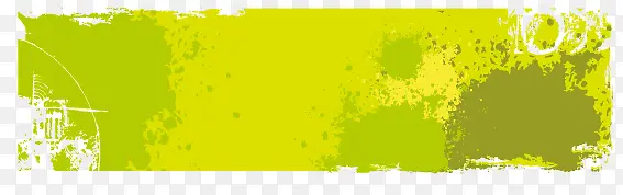 黄绿色水彩墨迹