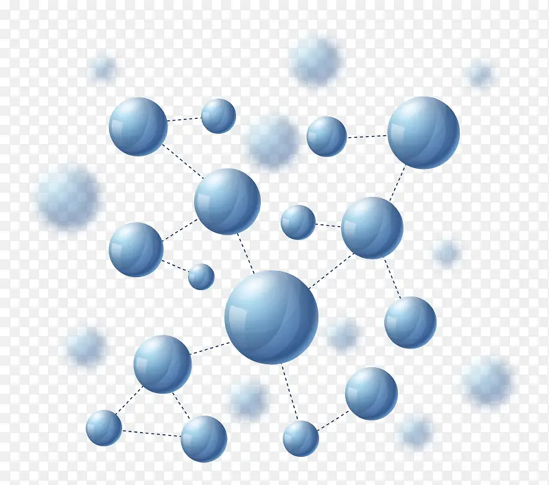 精美蓝色分子结构