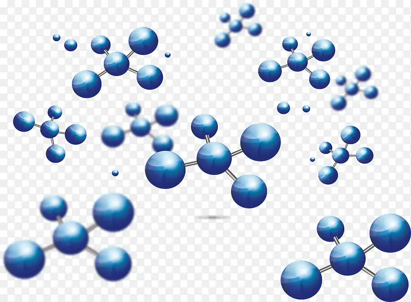 蓝色晶体分子花纹