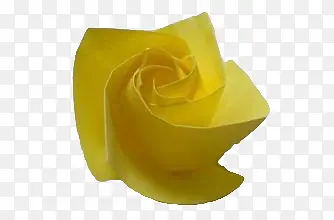 一朵黄色玫瑰折纸