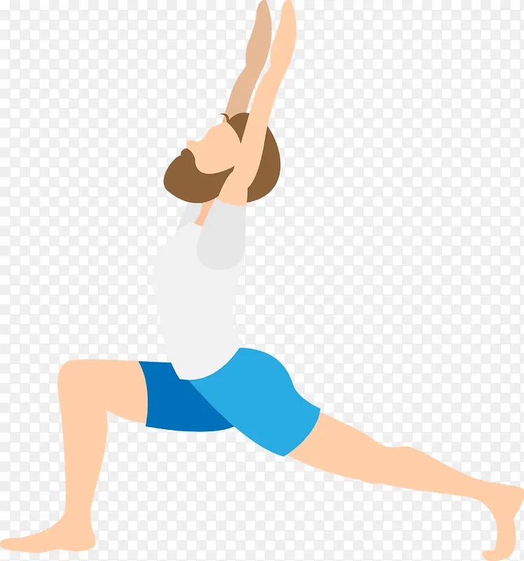 矢量做瑜伽锻炼的男人图