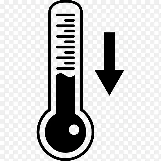 降在温度计工具图标