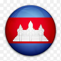 柬埔寨旗对世界标志图标