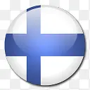芬兰国旗国圆形世界旗