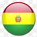 玻利维亚国旗国圆形世界旗