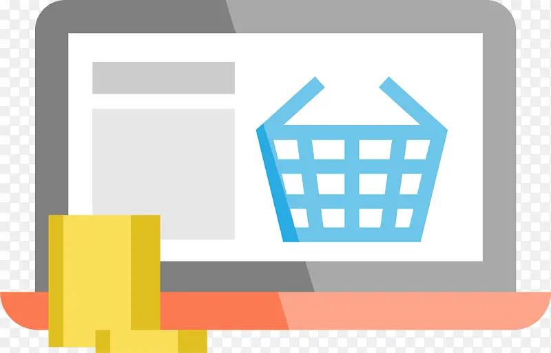 电脑网上购物图标icon
