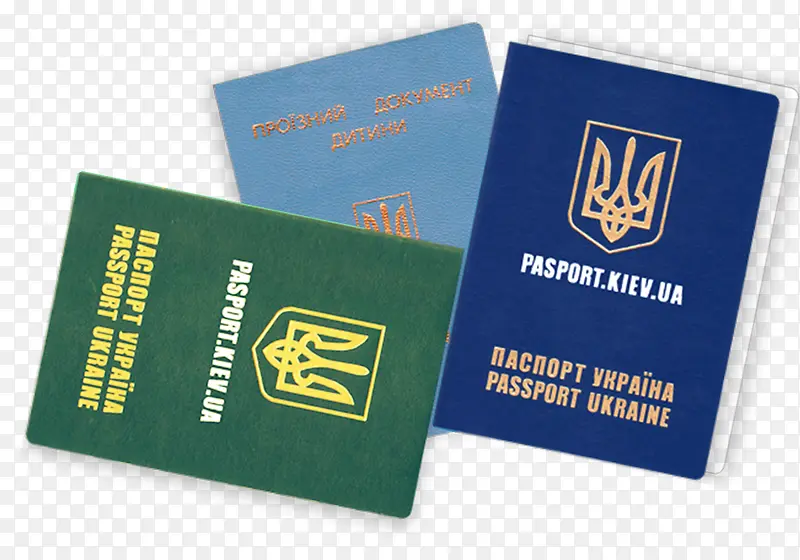 彩色乌克兰护照本素材