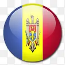 摩尔多瓦国旗国圆形世界旗