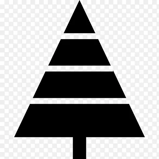 几何的圣诞树图标