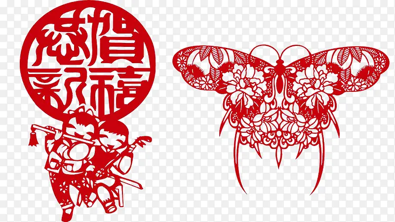 中国风剪纸
